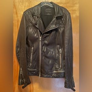 All Saints men’s leather biker jacket size small